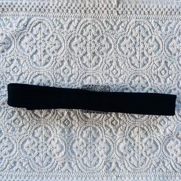 María Calderara Belt Crystal Buckle Black 100% Wool Waist main image 5